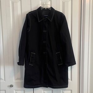 Denim&Co Black Jacket with White Accents